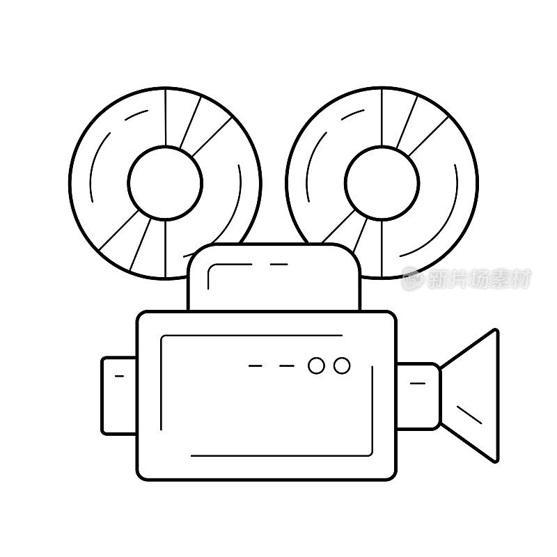 Video camera line icon